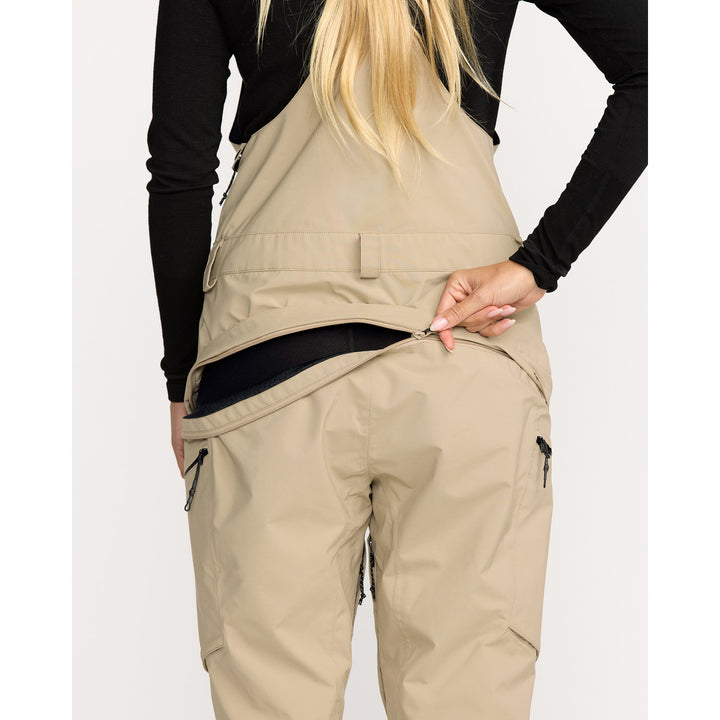 Volcom Ash Stretch GORE-TEX Bib Overalls - Women's Oatmeal