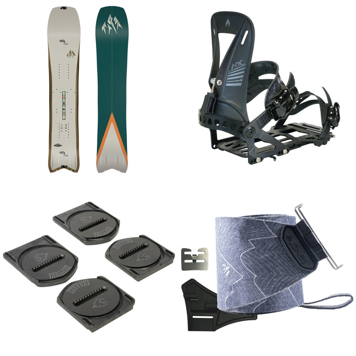 Jones Hovercraft 2.0 Splitboard + Spark R&D Arc ST Splitboard Bindings + R&D Canted Pucks + Nomad Pro Quick Tension Trim-To-Fit Splitboard Skins 2026