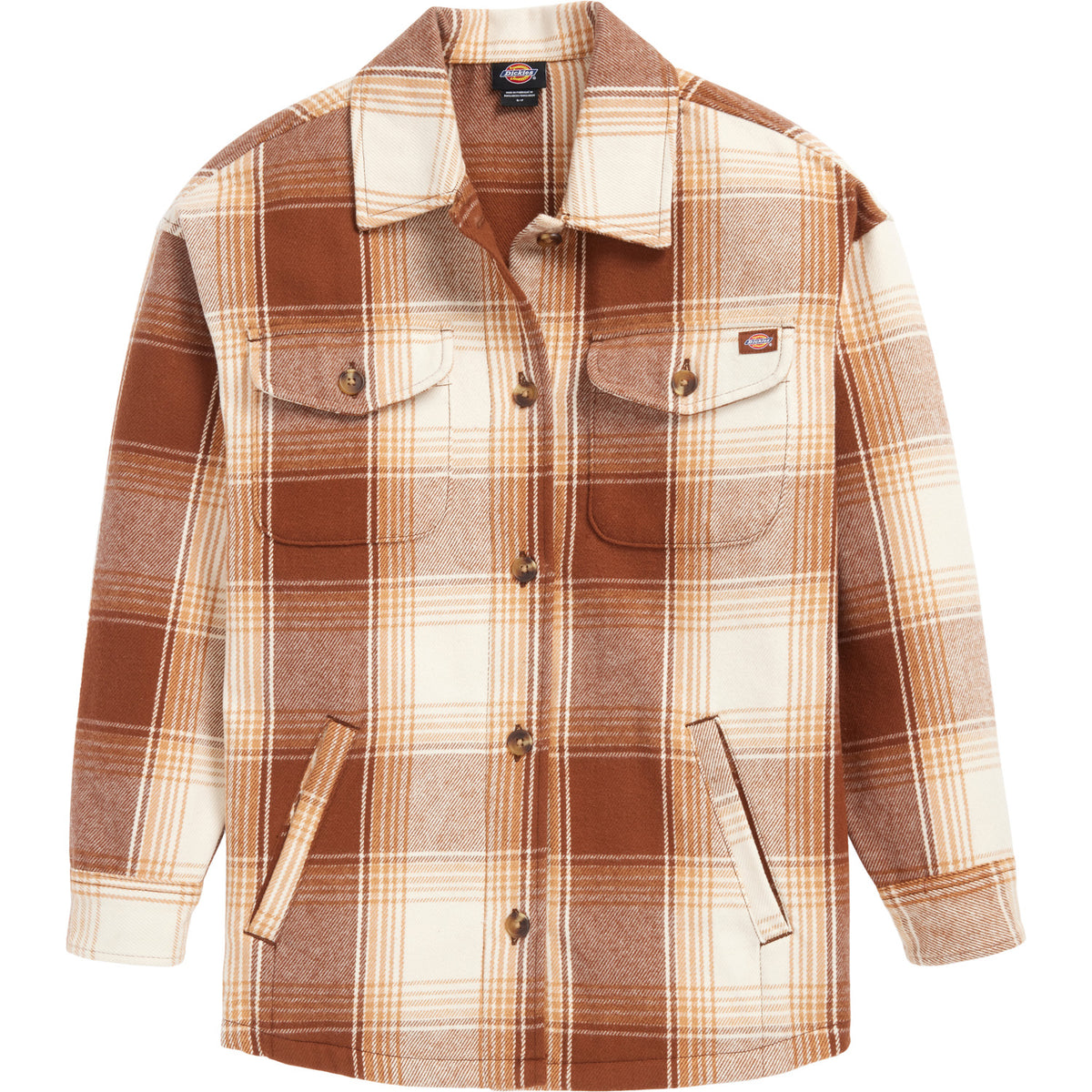 Dickies Flannel Plaid Shacket - Women's Cappuccino