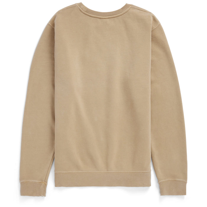 evo x NST Embroidered Pigment Dyed Crew Neck Sweatshirt - Unisex Sandstone
