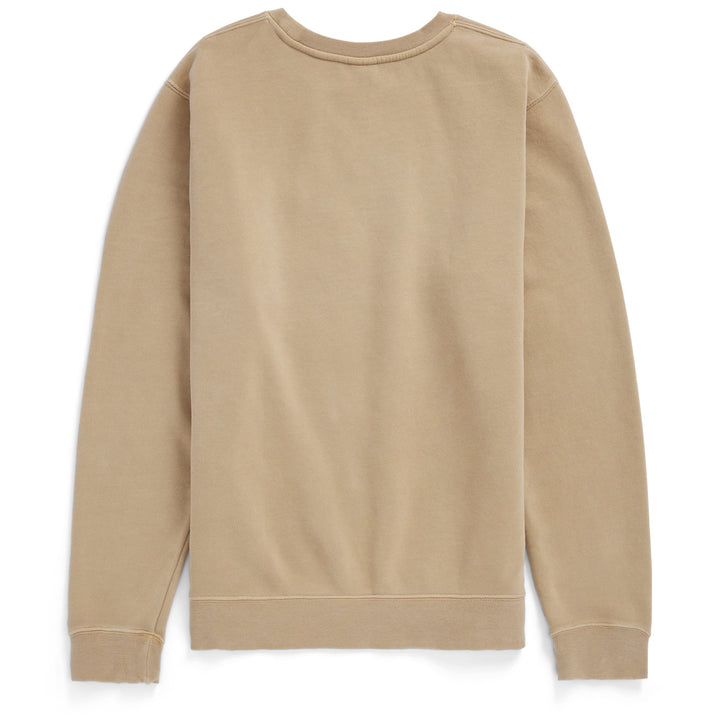 evo x NST Embroidered Pigment Dyed Crew Neck Sweatshirt - Unisex Sandstone