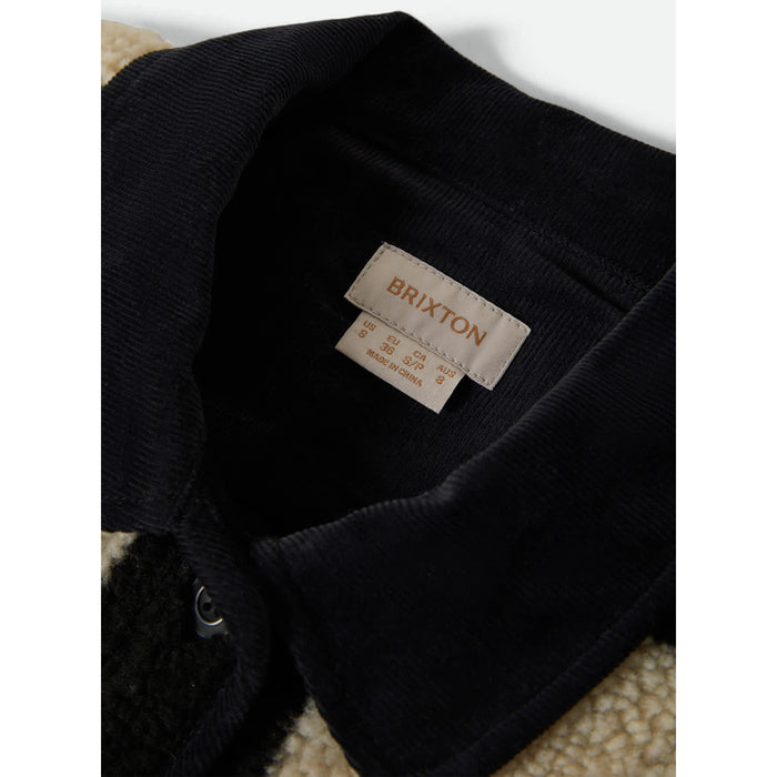 Brixton Delilah Sherpa Jacket - Women's Black/Natural Finish Line Chec
