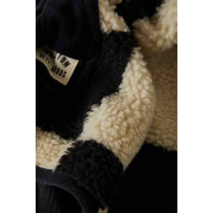 Brixton Delilah Sherpa Jacket - Women's Black/Natural Finish Line Chec