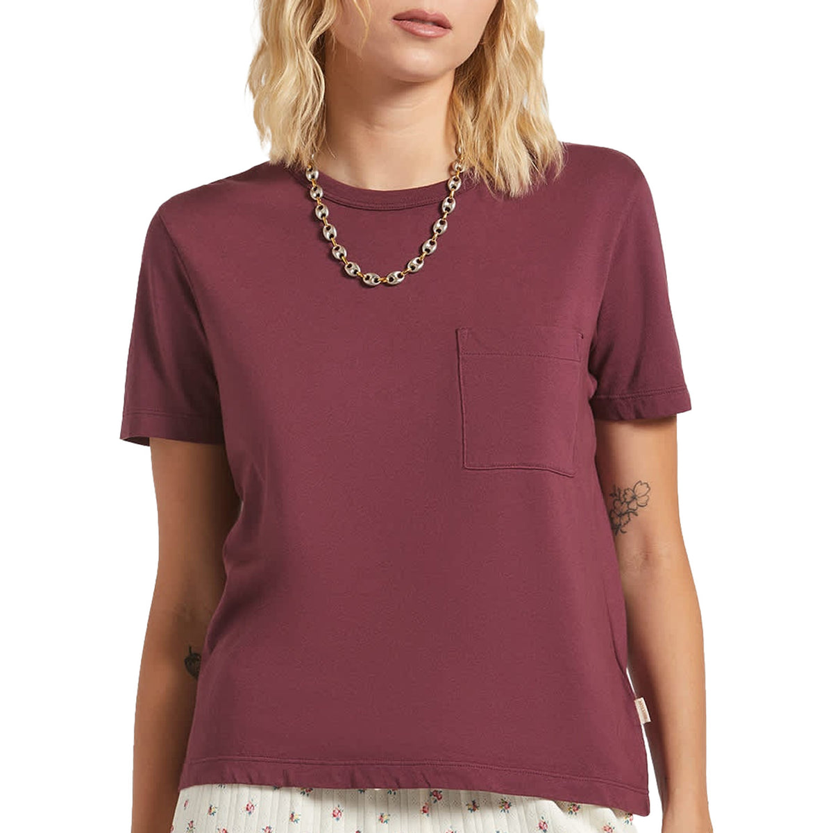 Brixton Carefree Organic GD Perfect T-Shirt - Women's Port