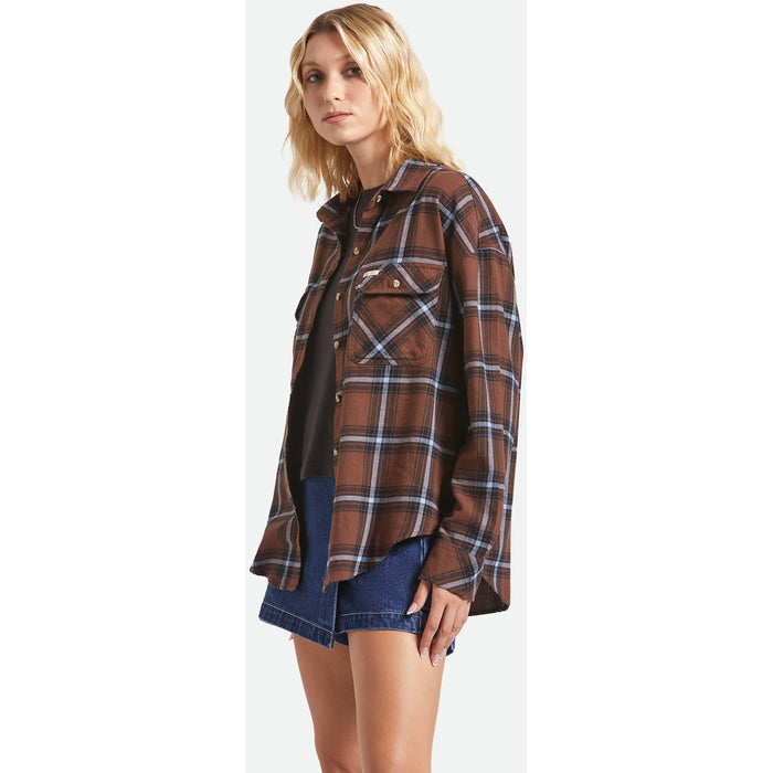Brixton Bowery Vintage Overshirt - Women's Pinecone Brown/Black/Borrowed