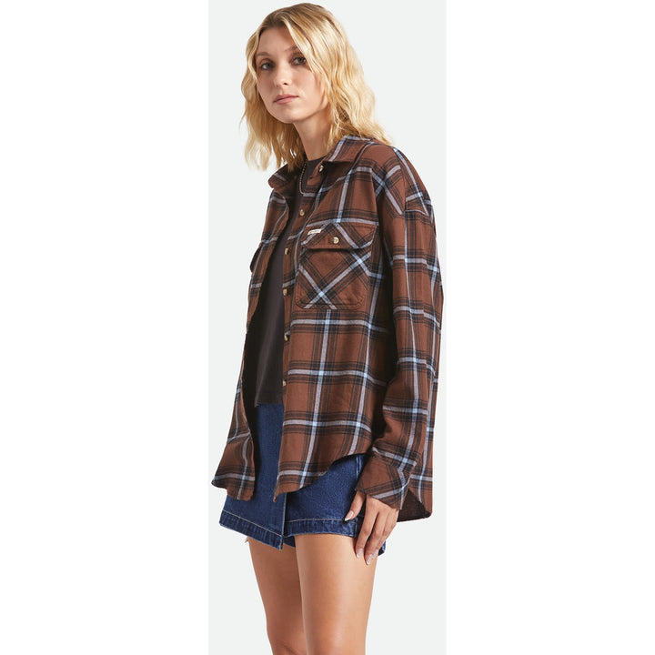 Brixton Bowery Vintage Overshirt - Women's Pinecone Brown/Black/Borrowed
