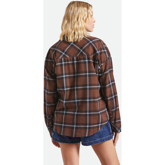 Brixton Bowery Vintage Overshirt - Women's Pinecone Brown/Black/Borrowed