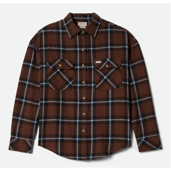Brixton Bowery Vintage Overshirt - Women's Pinecone Brown/Black/Borrowed