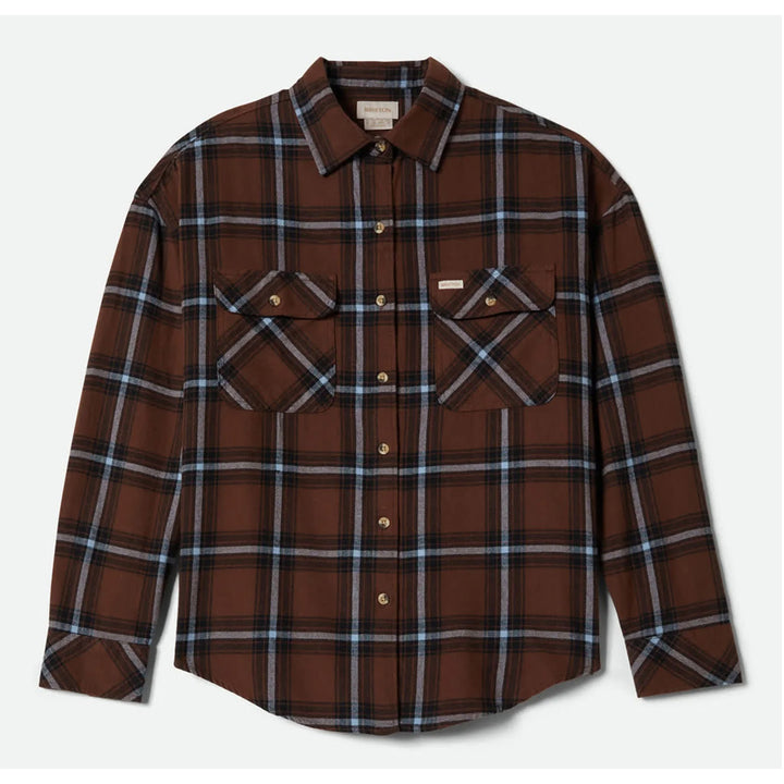 Brixton Bowery Vintage Overshirt - Women's Pinecone Brown/Black/Borrowed