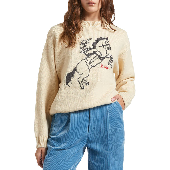 Brixton Ranching Club Crew Sweatshirt - Women's Whitecap