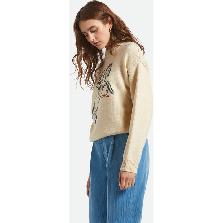 Brixton Ranching Club Crew Sweatshirt - Women's Whitecap