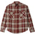 Brixton Vintage Wash Flannel - Men's Maroon Red/Beige/Green