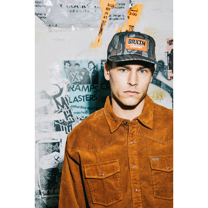 Brixton New West Relaxed Overshirt - Men's Washed Copper Corduroy