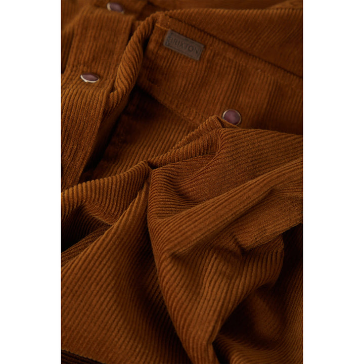 Brixton New West Relaxed Overshirt - Men's Washed Copper Corduroy