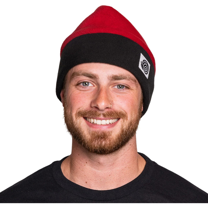 Spiral Wax Co. Baker Fleece Beanie Red