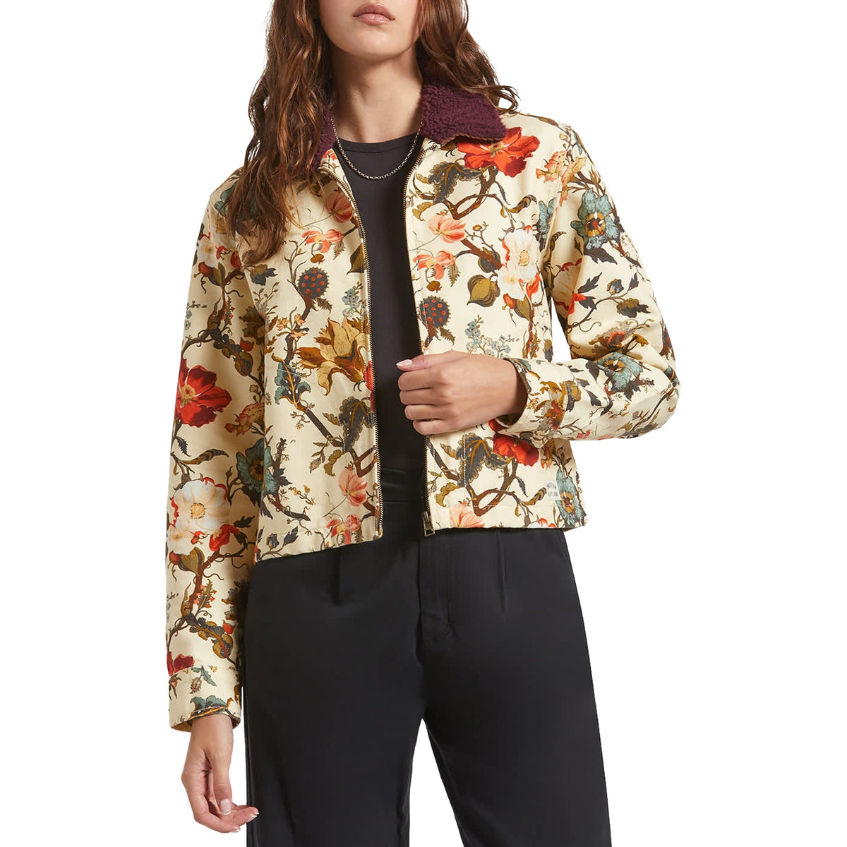 Brixton Mechanics Garage Zip Jacket - Women's Botanical Floral
