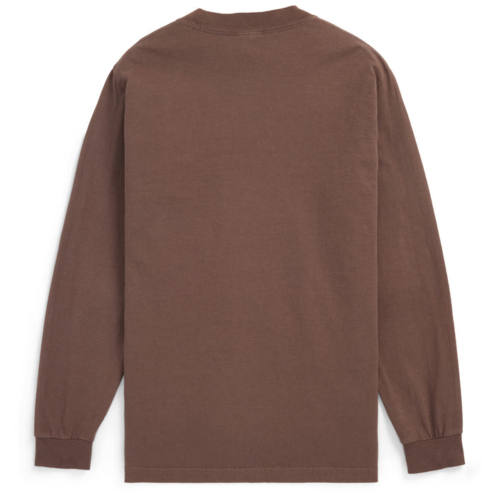 evo x NST Embroidered Pigment Dyed Long-Sleeve T-Shirt - Unisex Mocha