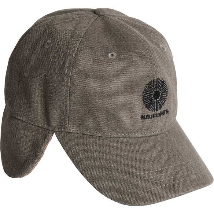 Autumn Washed Canvas Flap Cap Pebble
