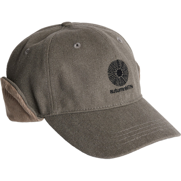 Autumn Washed Canvas Flap Cap Pebble