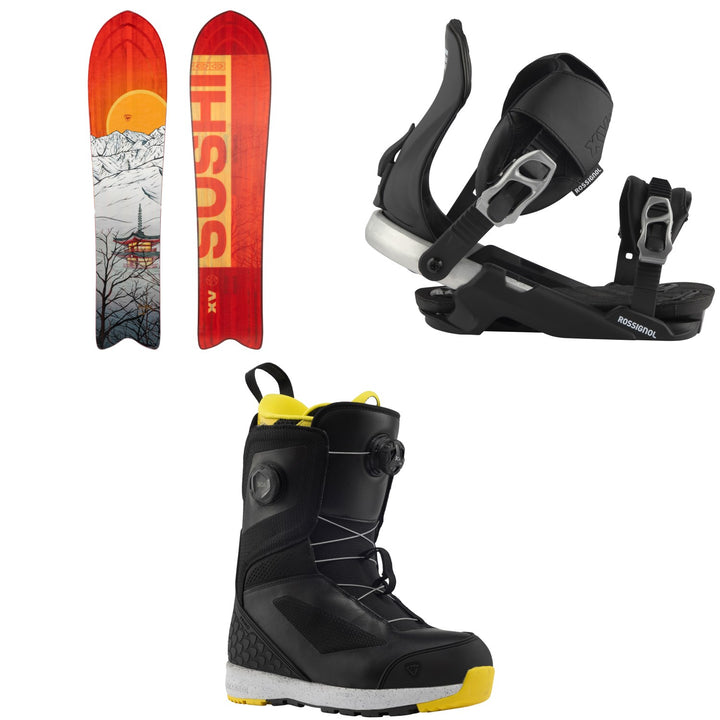 Rossignol XV Sushi Snowboard + XV Snowboard Bindings + RS Primo Snowboard Boots 2026