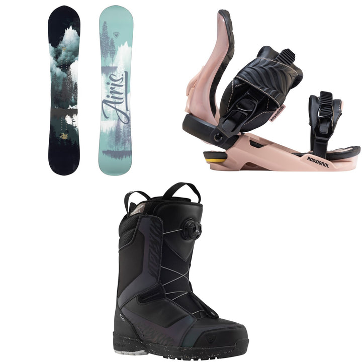Rossignol Airis Snowboard + Diva Snowboard Bindings + Alley Boa H4 Snowboard Boots - Women's 2026