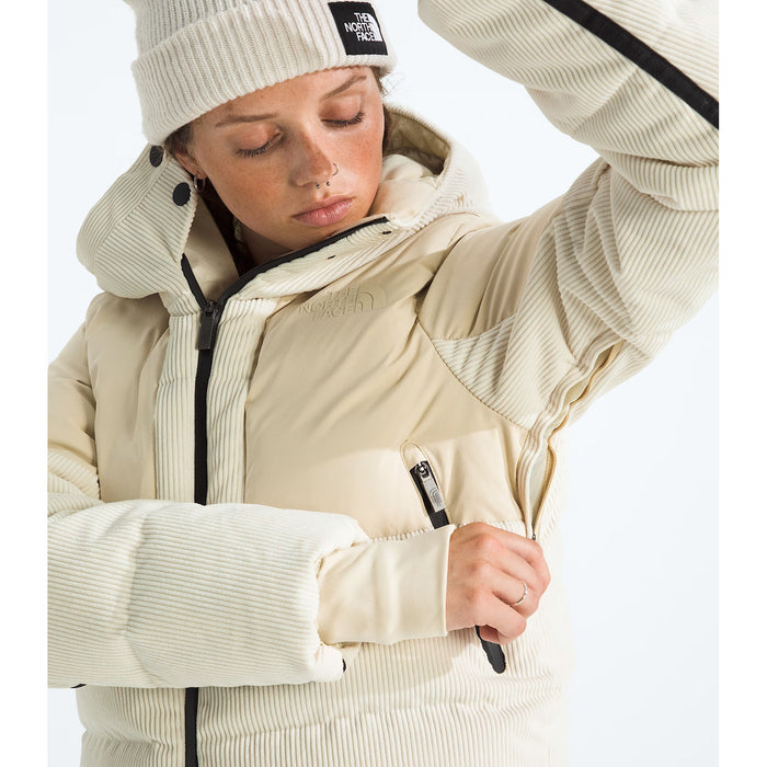 The North Face Cold Spell Cropped Down Corduroy Jacket - Women's Gravel/White Dune