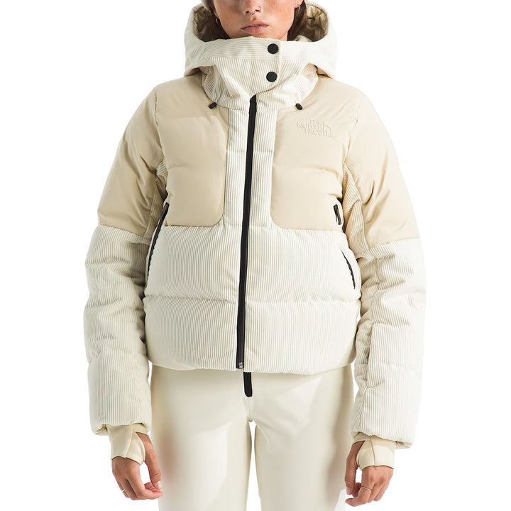 The North Face Cold Spell Cropped Down Corduroy Jacket - Women's Gravel/White Dune