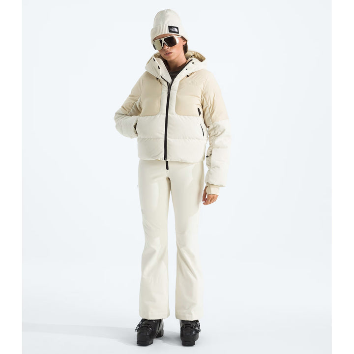The North Face Cold Spell Cropped Down Corduroy Jacket - Women's Gravel/White Dune