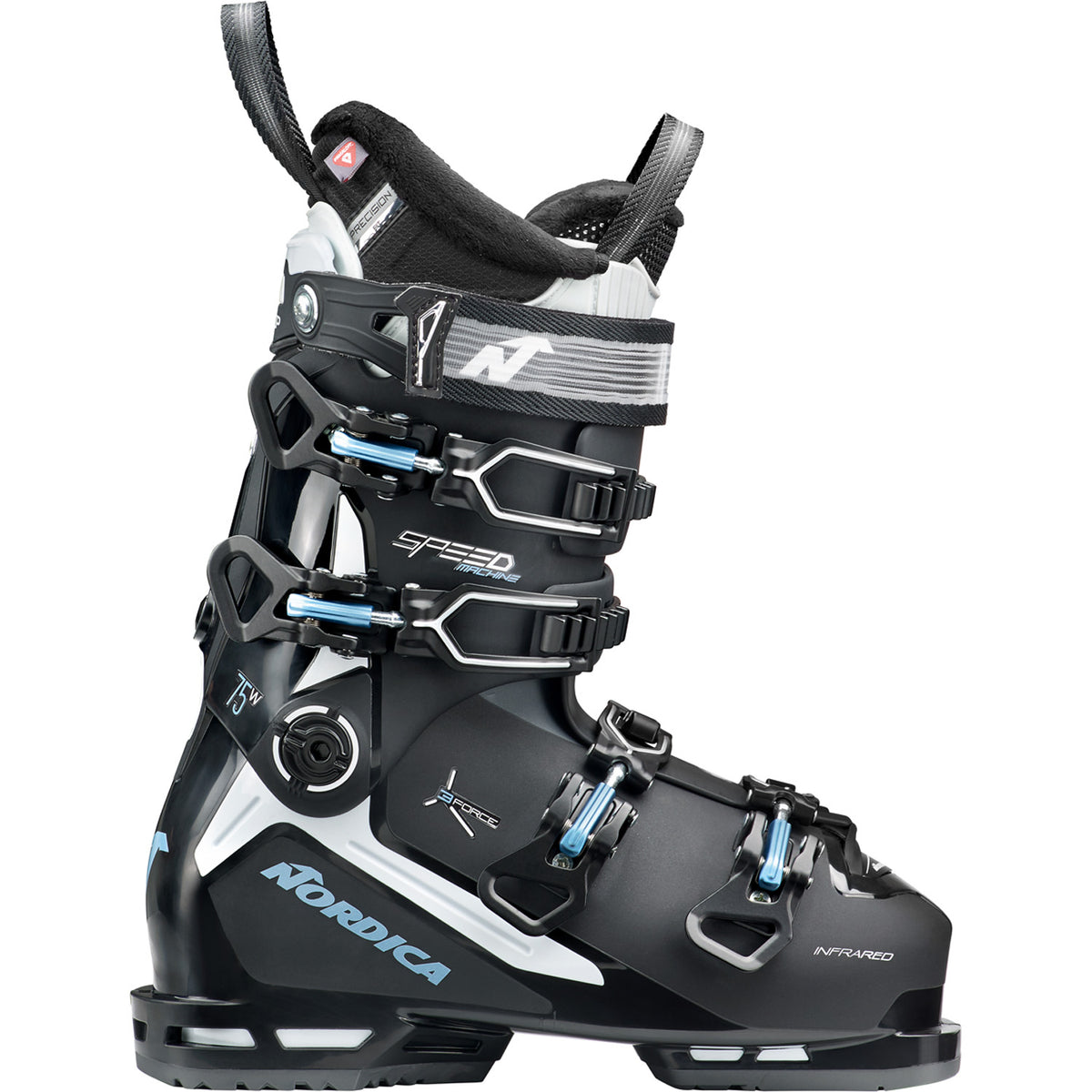 Nordica Speedmachine 3 75 Ski Boots - Women's 2026 Black/White/Light Blue