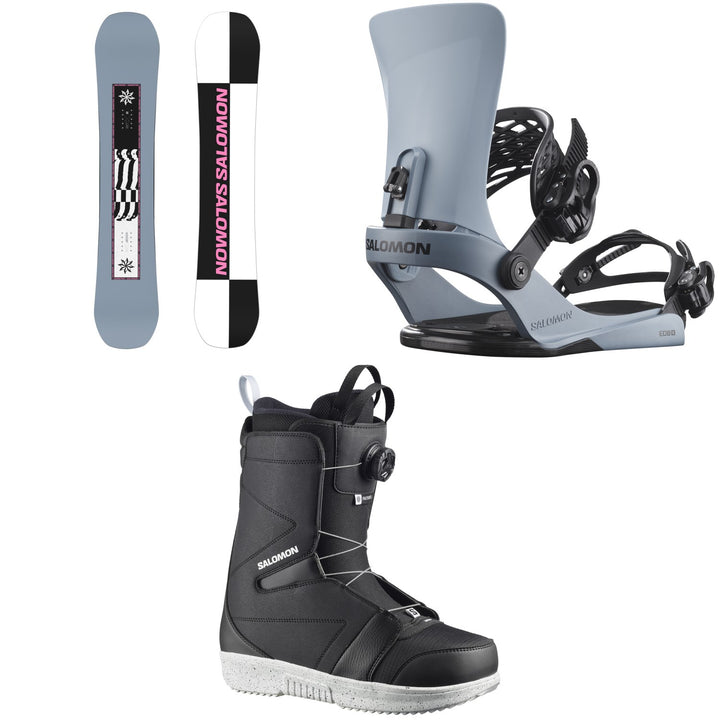 Salomon Kickback Snowboard + EDB X Snowboard Bindings + Faction Boa X Snowboard Boots 2026