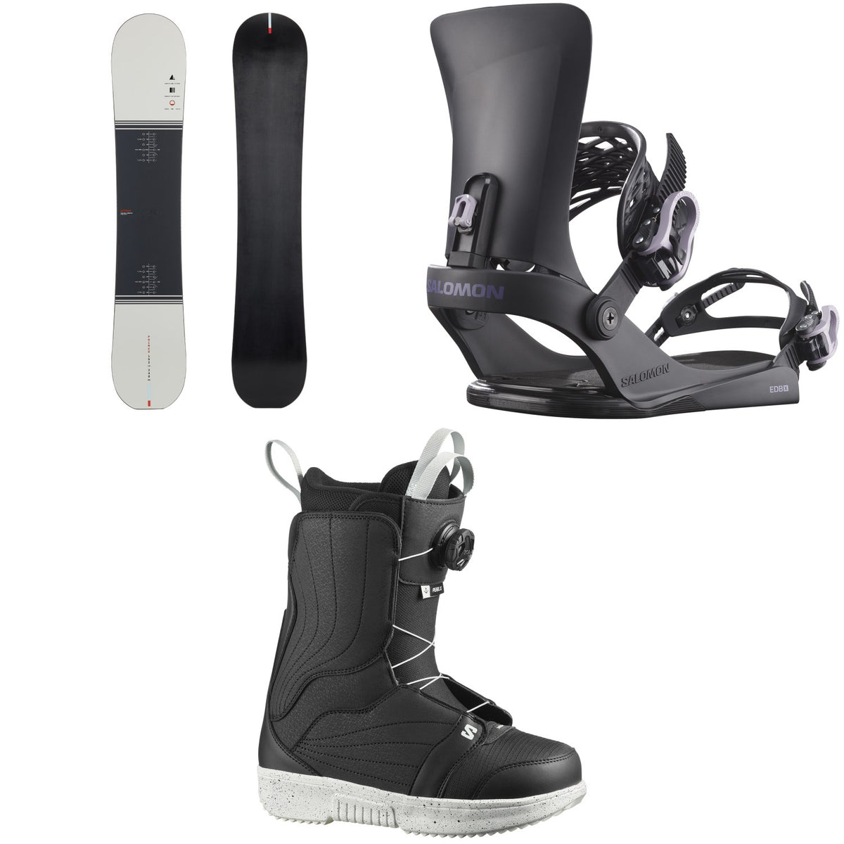 Season Primer Snowboard + Salomon EDB X Snowboard Bindings + Pearl Boa X Snowboard Boots - Women's 2026