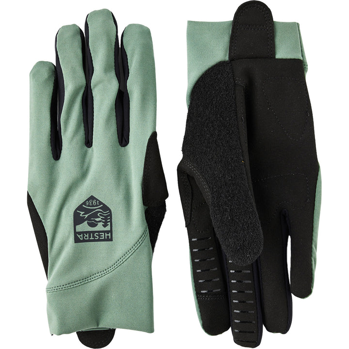 Hestra Apex Long Bike Gloves Silver Green