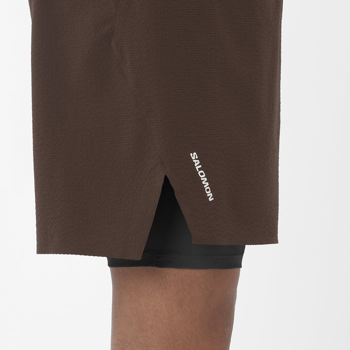 Salomon Sense Aero 2in1 5" Shorts - Men's Coffee Bean