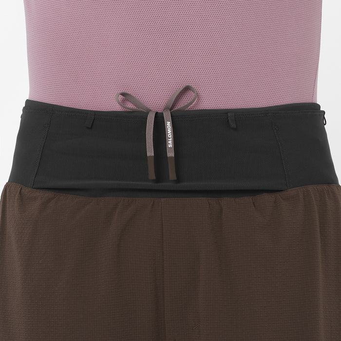 Salomon Sense Aero 2in1 5" Shorts - Men's Coffee Bean