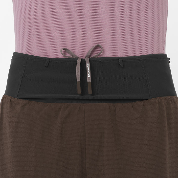 Salomon Sense Aero 2in1 5" Shorts - Men's Coffee Bean