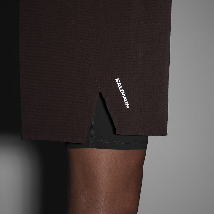 Salomon Sense Aero 2in1 5" Shorts - Men's Coffee Bean