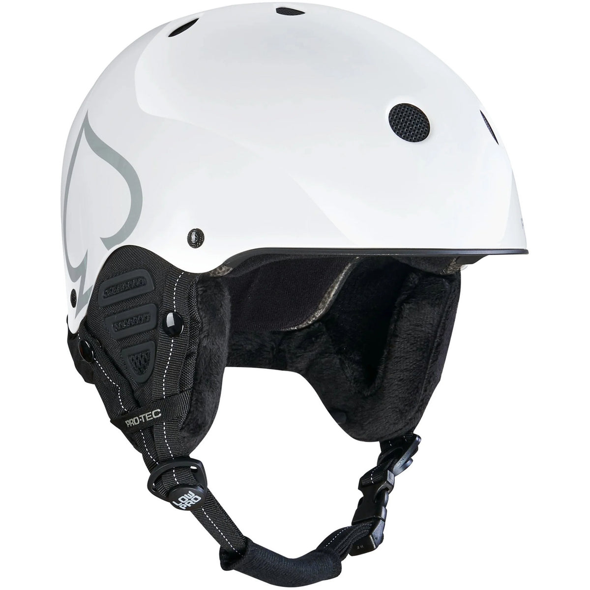 Pro-Tec Low Pro Snow Helmet White Gloss