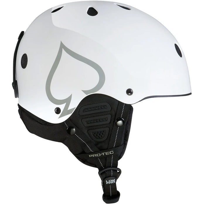 Pro-Tec Low Pro Snow Helmet White Gloss