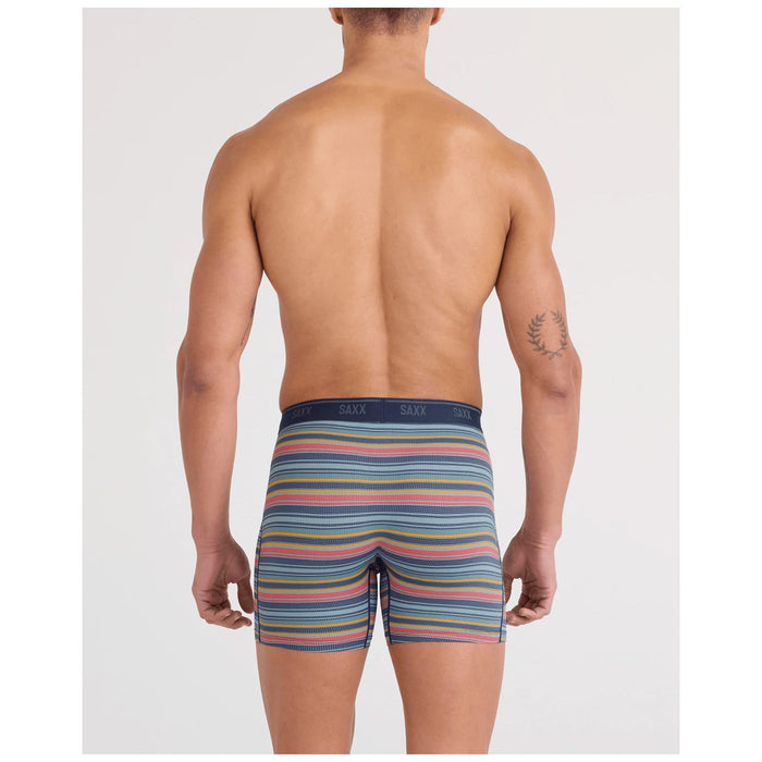Saxx Quest Quick-Dry Mesh Boxer Brief 2-Pack - Men's Harvest Stripe/Maritime