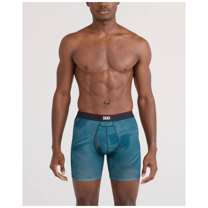 Saxx Multi-Sport Mesh Boxer Brief - Men's Platinum Camo-Rich Teal