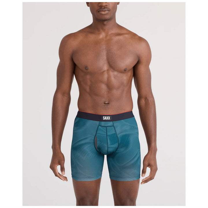 Saxx Multi-Sport Mesh Boxer Brief - Men's Platinum Camo-Rich Teal