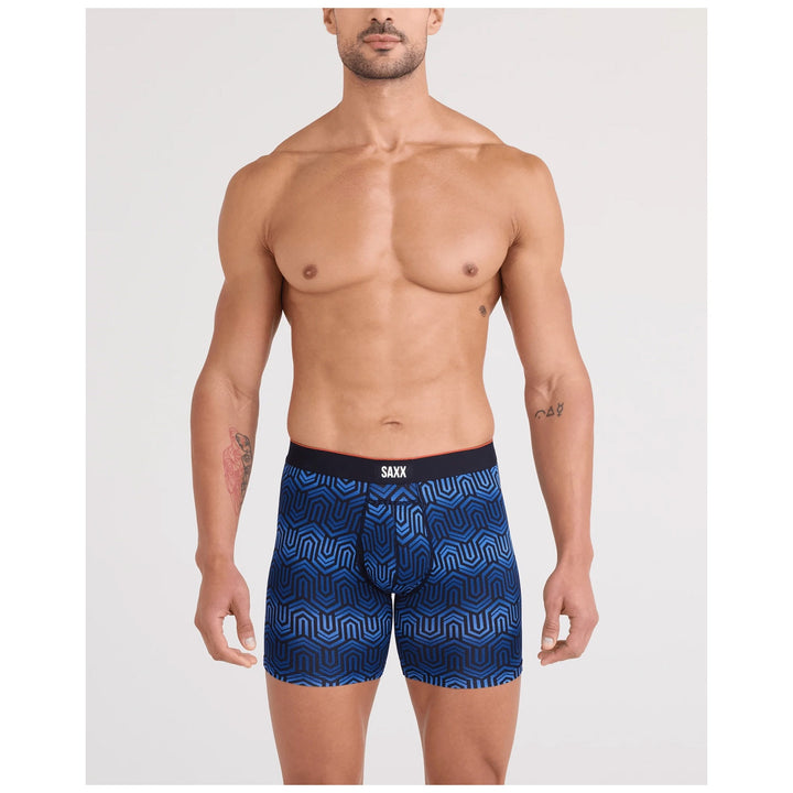 Saxx Multi-Sport Mesh Boxer Brief 2-Pack - Men's Chain Of Command/Black