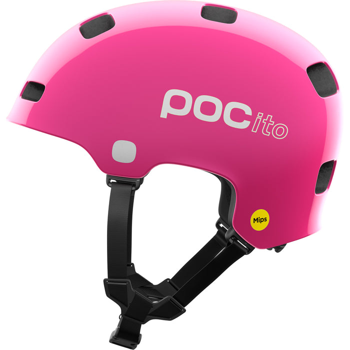 POC POCito Crane MIPS Bike Helmet - Kids' Fluorescent Pink