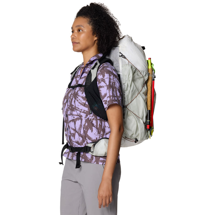 Mountain Hardwear Sun Drift™ Cooling Short Sleeve Shirt - Women's Purple Sage Brushstrokes Print
