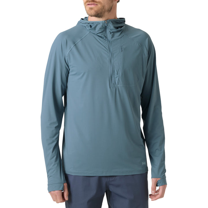 Helly Hansen Shine Solen 1/2 Zip Hoodie - Men's Washed Navy
