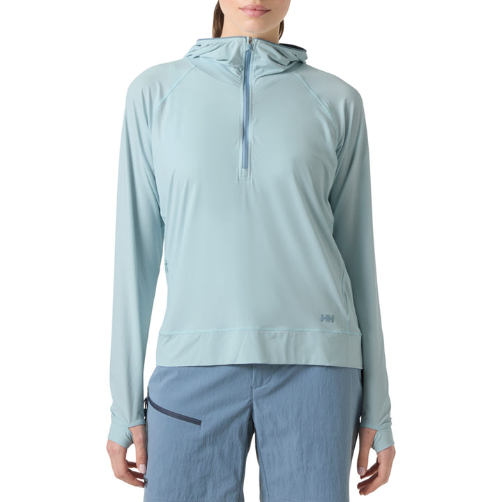 Helly Hansen Shine Solen 1/2 Zip Hoodie - Women's Barely Blue