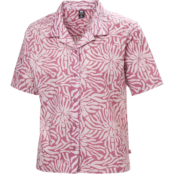 Helly Hansen Holmen Short-Sleeve Shirt - Women's Wildberry Stencil Medium A