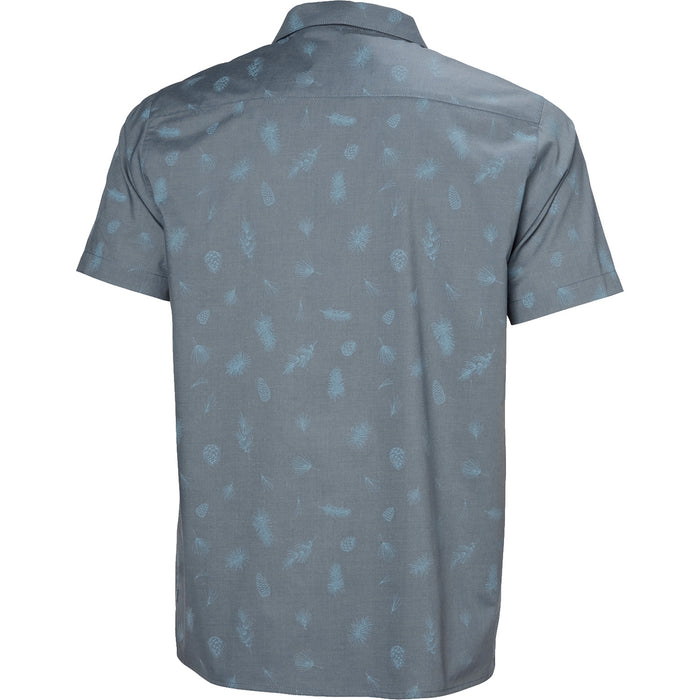 Helly Hansen Holmen Short-Sleeve Shirt - Men's Washed Navy Pine Needle AO
