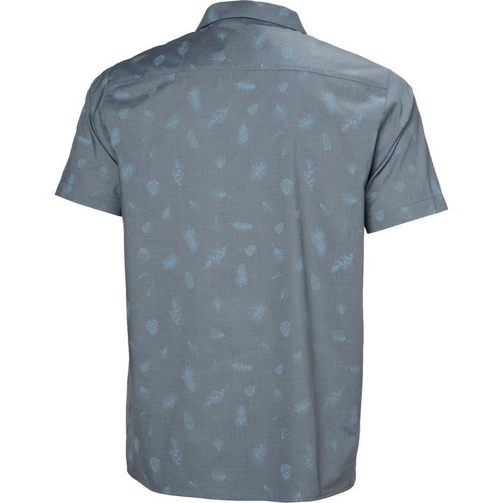 Helly Hansen Holmen Short-Sleeve Shirt - Men's Washed Navy Pine Needle AO
