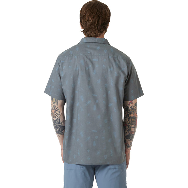 Helly Hansen Holmen Short-Sleeve Shirt - Men's Washed Navy Pine Needle AO